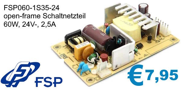 FSP060-1S35-24 open-frame Schaltnetzteil, 60W, 24V-, 2,5A