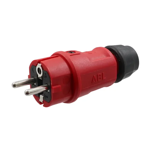 ABL 1519140 Elamid Schutzkontaktstecker, IP44, 16A/250V~, rot