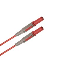 Labor Messleitung | 4mm Sicherheitsstecker | 1,0m Rot