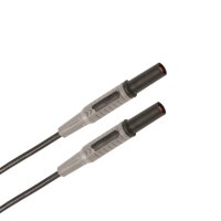 Labor Messleitung | 4mm Sicherheitsstecker | 1,0m Schwarz