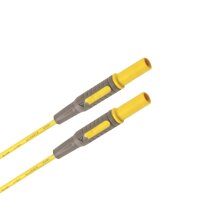 Labor Messleitung | 4mm Sicherheitsstecker | 1,0m Gelb