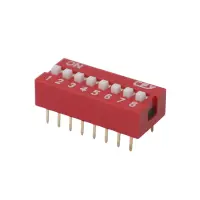 CONNFLY DS1040-08RN DIP-Schalter 8-polig RM2,54 | 100mA 24V