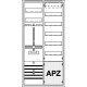 Zählerschrank, 1x 3-Punkt Zählerplatz, Verteilerfeld/APZ