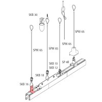 NORDIC-ALUMINIUM SKB16-2 Aufhängeklammer für Seilabhängung | Schwarz