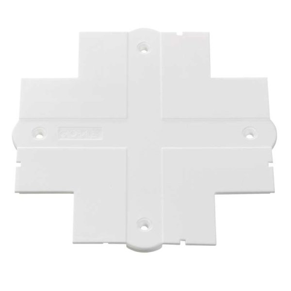 NORDIC-ALUMINIUM XTSF30-3 Abdeckplatte Einbau-Winkel/-Kreuz/-T-Stück, weiß
