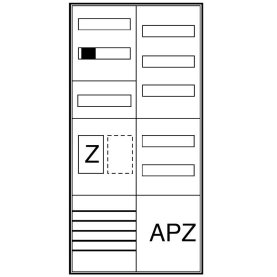 Zählerschrank, eHZ/1R, Verteilerfeld/APZ