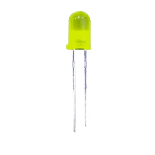 10er-Pack, LED, 5mm, diffus, 20mA, 300mcd, gelb