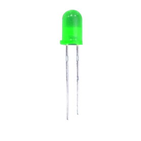 10er-Pack, LED, 5mm, diffus, 20mA, 80mcd, grün