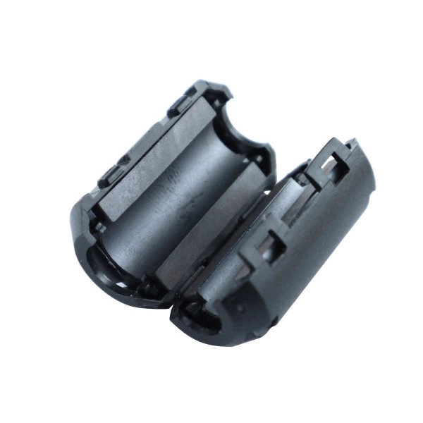 Ferrit-Ringkern, geteilt, klappbar, Kabel-Ø max. 9mm, 20x35mm, schwarz