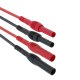 Messleitungen-Set, 4mm Sicherheitsstecker-/Kupplung, 1kV, 1,2m, rot/schwarz