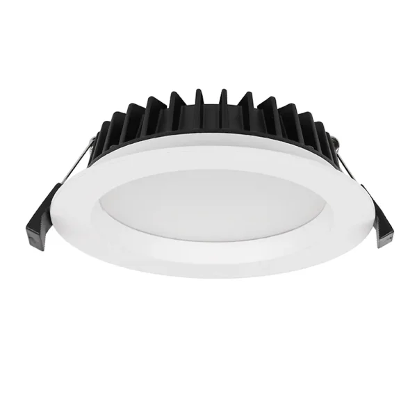 LED-Deckeneinbauleuchte, 110mm, 12W, 3000K, 1000lm, dimmbar, IP44, Alu, weiß