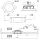 LED-Deckeneinbauleuchte, 110mm, 12W, 3000K, 1000lm, dimmbar, IP44, Alu, weiß