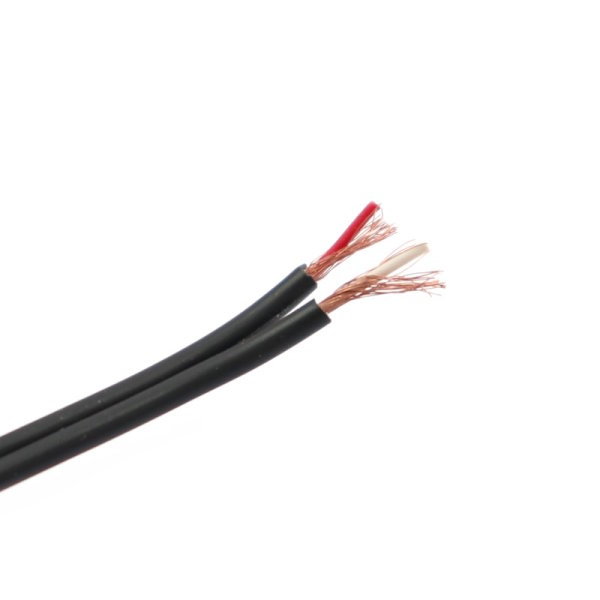NF-Diodenleitung, Stereo, 0,14mm², geschirmt, rot/weiß, 10m, schwarz