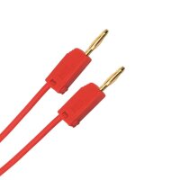 Messleitung 2mm Bananenstecker stapelbar | 100cm Rot
