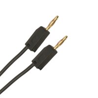 Messleitung 2mm Bananenstecker stapelbar | 100cm Schwarz