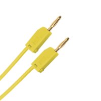 Messleitung 2mm Bananenstecker stapelbar | 100cm Gelb