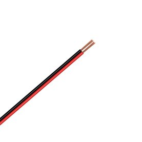 Flachleitung, 2x0,14mm², 50m Ring, rot/schwarz