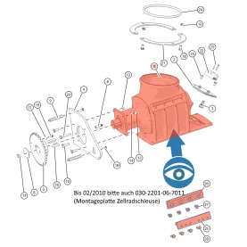 ETA HACK 20-200 Zellradschleuse Austragung, RAL7011