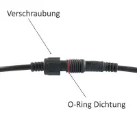 Steckverbinder-Paar IP67 M10 Verschraubung | 2-polig 1m