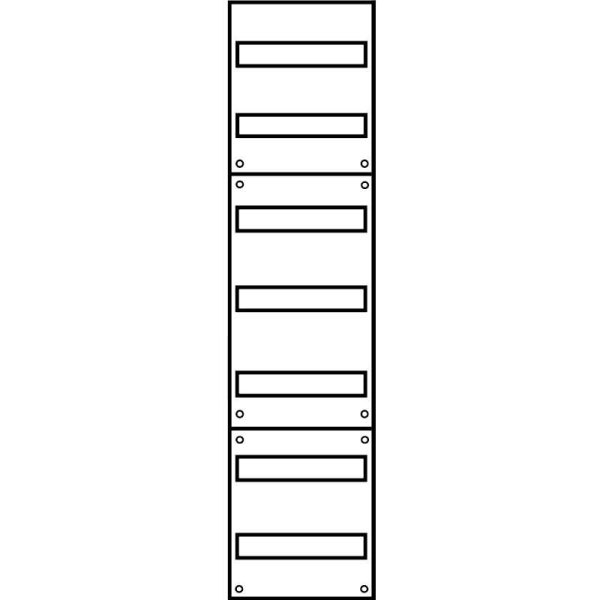 Wandverteiler Komplettschrank, IP43, 14x115x30cm, 1x7-reihig