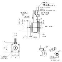 Schrittmotor, 42mm, 1,8°, 10,4V, 31R5, 3mm Vierkant-Achse