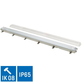 6er-Pack LED-Wannenleuchten, IK08, 150cm, 230V~, 2x20,5W,...
