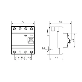 ABB F204 A-40/0,03 FI-Schalter, 4-polig, 40A, 30mA