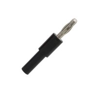 Bananen-Adapter | Stecker 4mm Kupplung 2mm | Schwarz