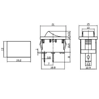 Wipptaster 19x13mm | 1-polig AUS/(EIN) 3A 250VAC | I/O...