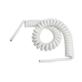 Spiralkabel, 3G0,75mm², 80cm, max. 1,8m, weiß