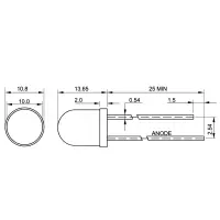 LED-Set 10mm | je 10x Rot/Grün/Gelb/Blau/Weiß