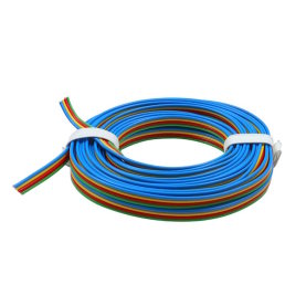 Flachbandleitung, 4x0,14mm², RM1,27mm, 4-farbig, 5m