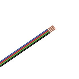 Flachbandleitung, 4x0,25mm&sup2;, 4-farbig, 5m Ring