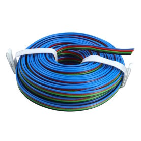 Flachbandleitung, 4x0,25mm², RM1,27mm, 4-farbig, 10m