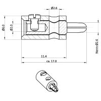 Sortiment 2,6mm Zwergstecker/-kupplungen, 100-teilig, 5...