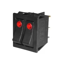 Dual-Kontroll-Wippschalter 30x22mm | 2-polig EIN/AUS 15A...