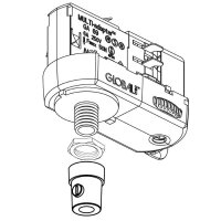 3-Phasen Multiadapter mit Gewinde M10x1 | komplett Schwarz