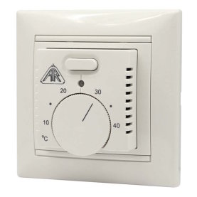 UP Fussbodenheizung-Thermostat mit Bodenfühler, manuell, 16A/230V~, cremeweiß