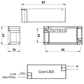Konstantstrom LED-Treiber, 500mA, 6-30V, 15W