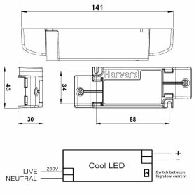 Konstantstrom LED-Treiber, 500mA, 10,8-48V, 24W, 1-10V...