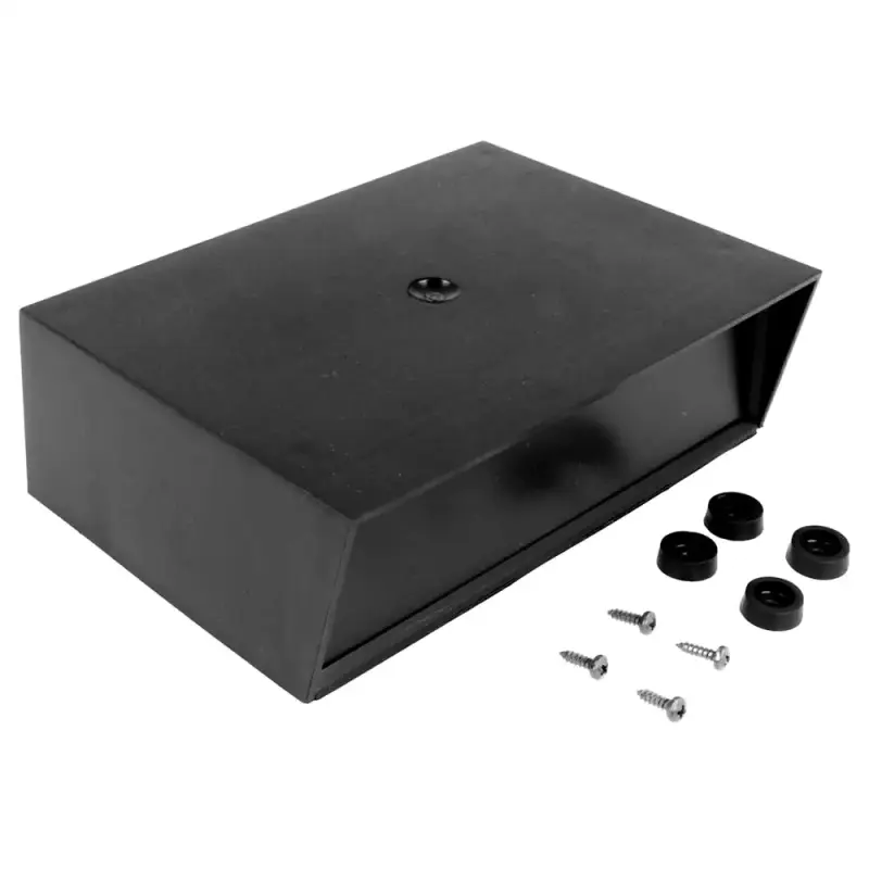 Kunststoff-Modulgehäuse 150x110x50mm | wechselbare Frontplatte | Schwarz