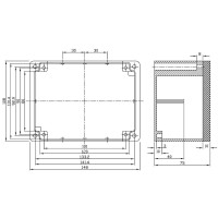 Aluminiumgehäuse, IP65, 148x108x75mm