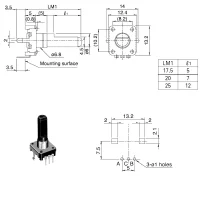 ALPS EC12E24204A9 Encoder, 12mm, 24 Impulse,...