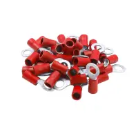 Ringkabelschuhe Rot isoliert | 1,5mm² M3 | 100...