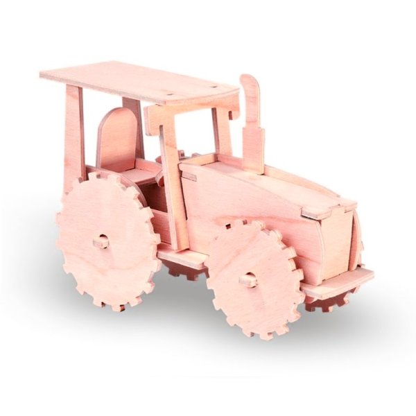 Holzbausatz Traktor, 16cm, 18 Teile