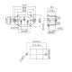 Kaltgeräte-Einbaustecker mit 4,8mm Flachstecker, 10A/250V, schwarz