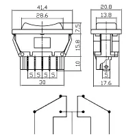 KFZ Fensterheber-Taster mit Pfeil-Symbolen | 20A 12V