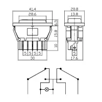 KFZ Fensterheber-Taster mit Fenster-Symbol | 20A 12V |...