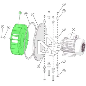 ETA HACK VR 250-350 Gehäuse Abgasgebläse, mit...