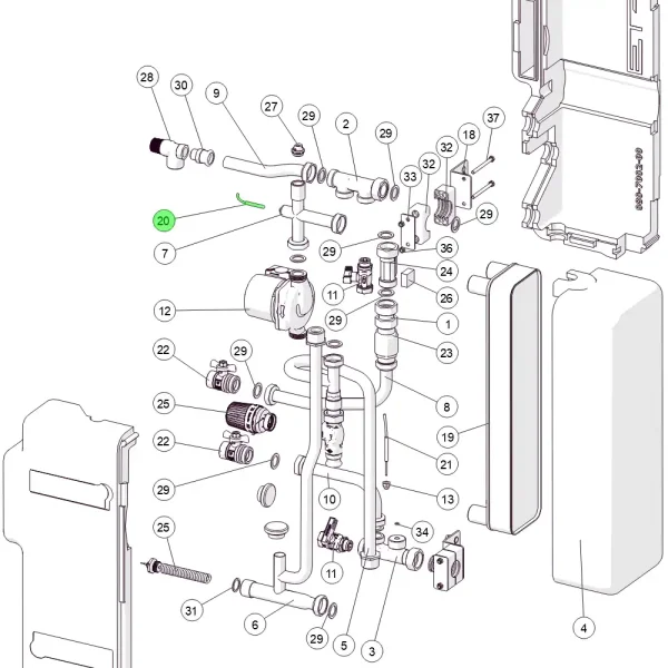 ETA Frischwassermodul (bis 2014), Temperaturfühler ultraschnell, KTY, 5x120mm, 2m